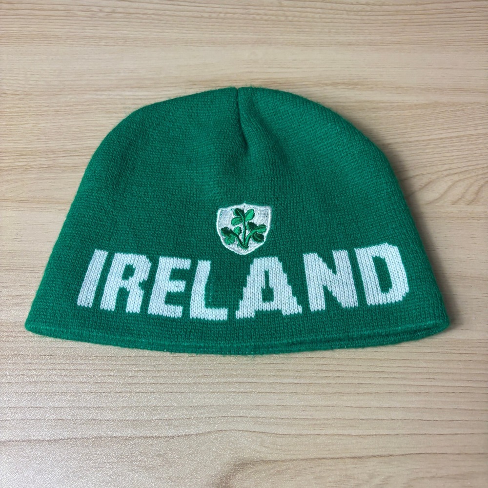 Ireland Hat Beanie Mens Green Winter Cap Clover‎ Logo Outdoors
